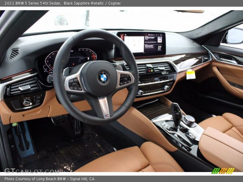 Black Sapphire Metallic / Cognac 2021 BMW 5 Series 540i Sedan