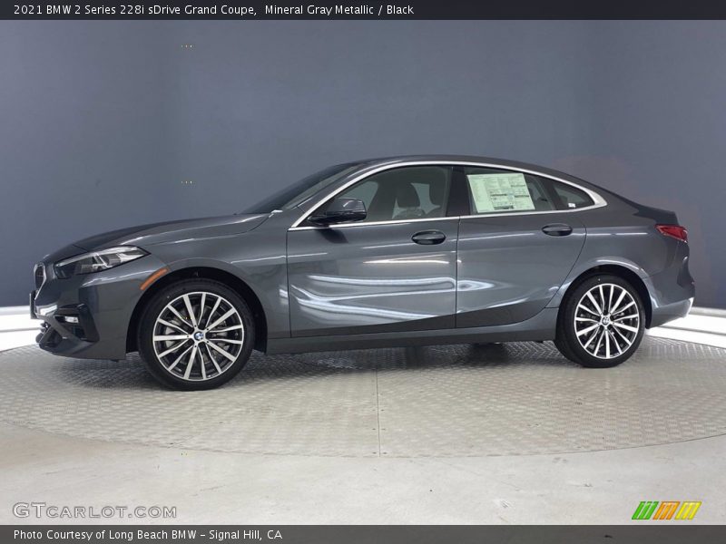 Mineral Gray Metallic / Black 2021 BMW 2 Series 228i sDrive Grand Coupe