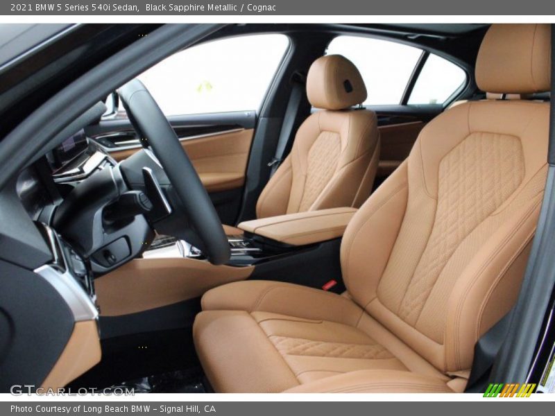 Black Sapphire Metallic / Cognac 2021 BMW 5 Series 540i Sedan