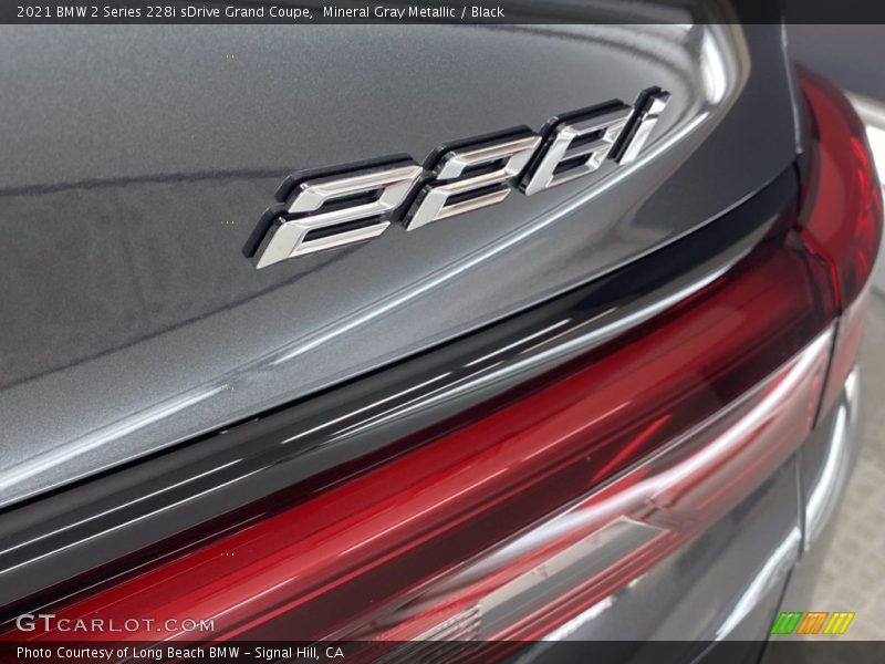 Mineral Gray Metallic / Black 2021 BMW 2 Series 228i sDrive Grand Coupe