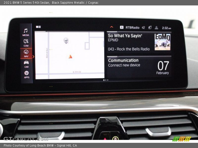 Black Sapphire Metallic / Cognac 2021 BMW 5 Series 540i Sedan