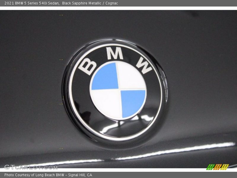Black Sapphire Metallic / Cognac 2021 BMW 5 Series 540i Sedan
