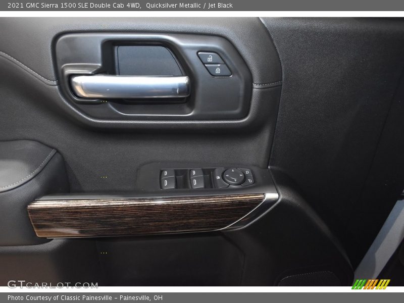 Quicksilver Metallic / Jet Black 2021 GMC Sierra 1500 SLE Double Cab 4WD