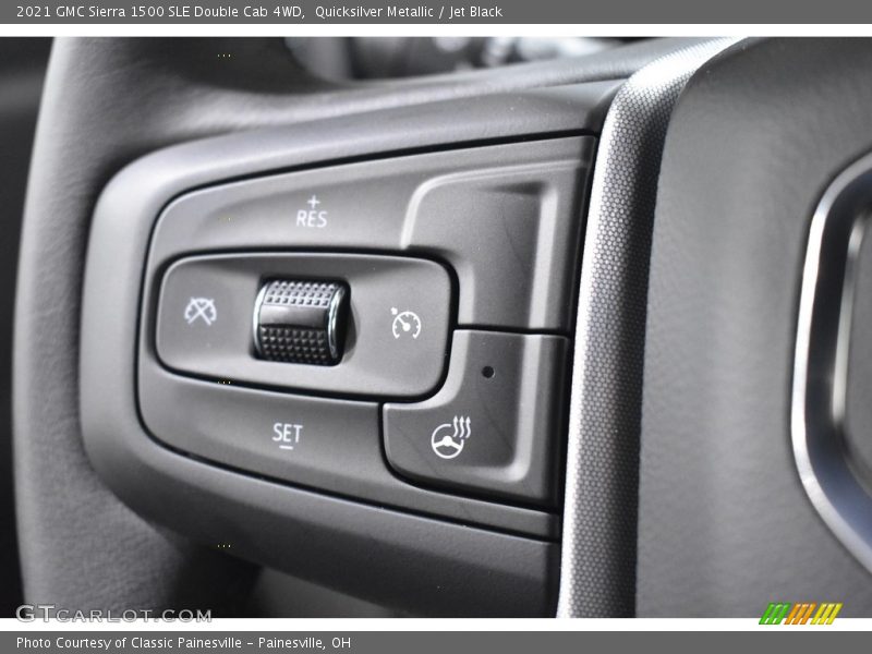 Quicksilver Metallic / Jet Black 2021 GMC Sierra 1500 SLE Double Cab 4WD