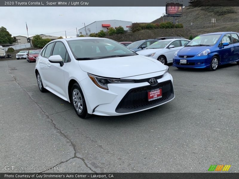 Super White / Light Gray 2020 Toyota Corolla L
