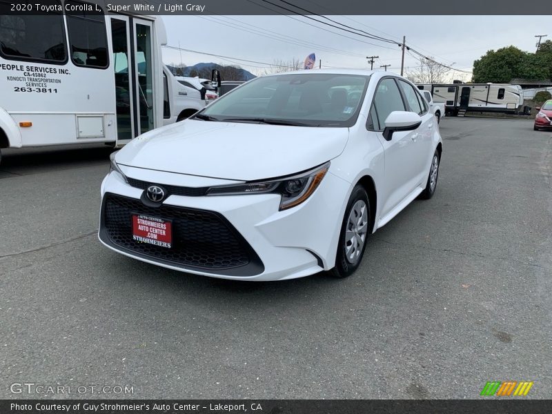 Super White / Light Gray 2020 Toyota Corolla L