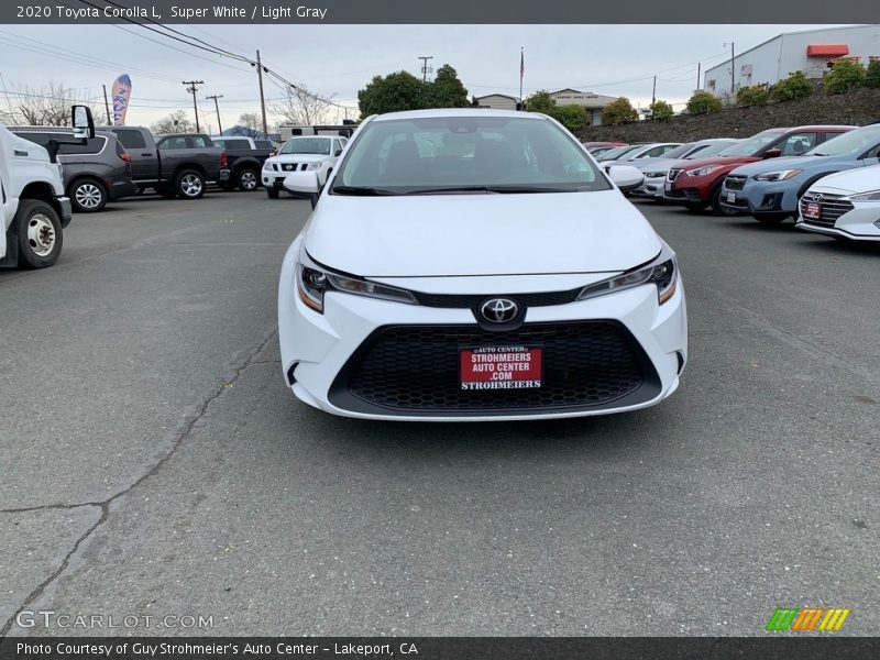 Super White / Light Gray 2020 Toyota Corolla L