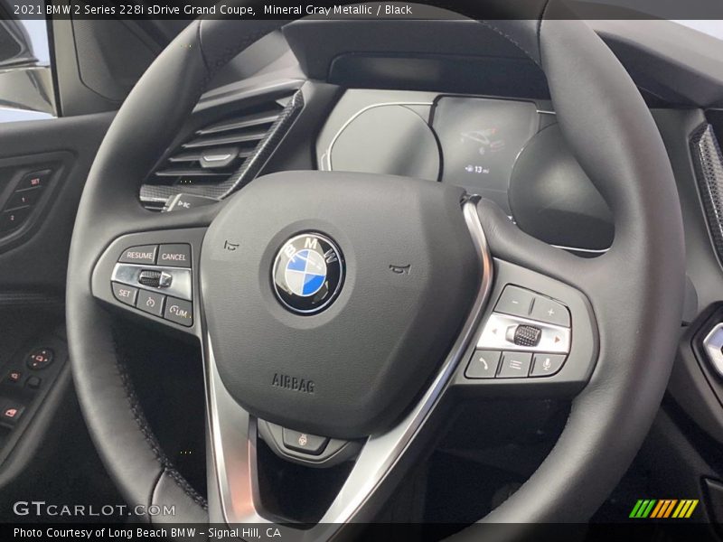 Mineral Gray Metallic / Black 2021 BMW 2 Series 228i sDrive Grand Coupe
