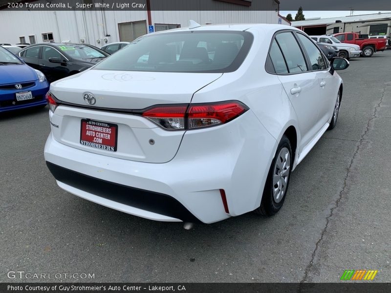 Super White / Light Gray 2020 Toyota Corolla L