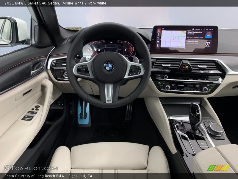 Alpine White / Ivory White 2021 BMW 5 Series 540i Sedan