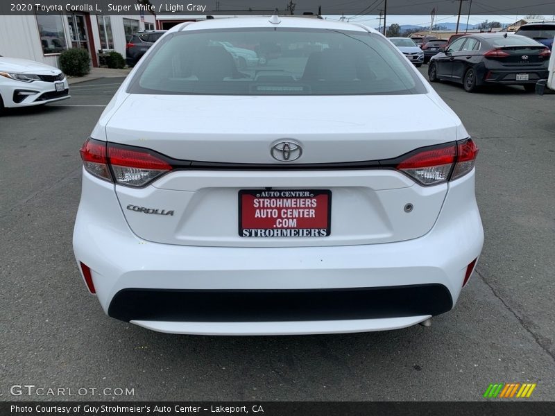 Super White / Light Gray 2020 Toyota Corolla L