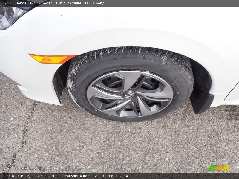 Platinum White Pearl / Ivory 2021 Honda Civic LX Sedan