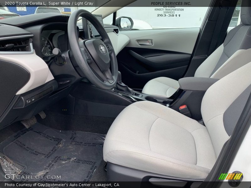 Super White / Light Gray 2020 Toyota Corolla L