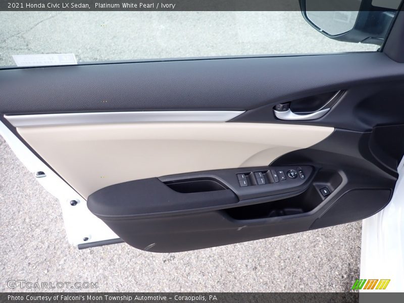 Platinum White Pearl / Ivory 2021 Honda Civic LX Sedan