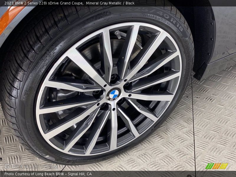 Mineral Gray Metallic / Black 2021 BMW 2 Series 228i sDrive Grand Coupe