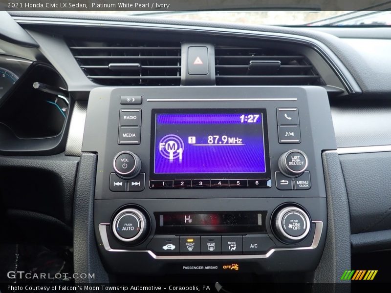 Platinum White Pearl / Ivory 2021 Honda Civic LX Sedan