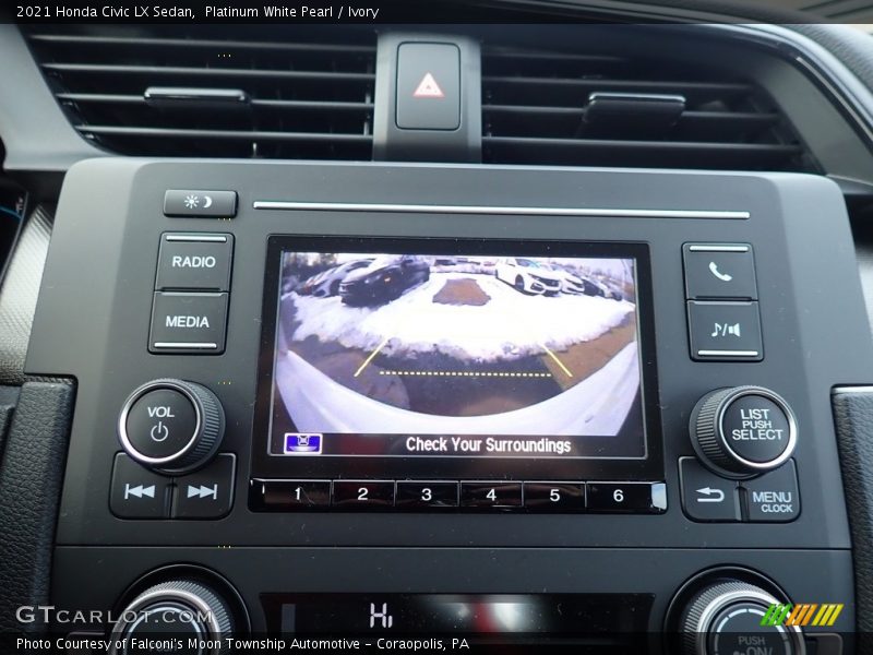 Platinum White Pearl / Ivory 2021 Honda Civic LX Sedan