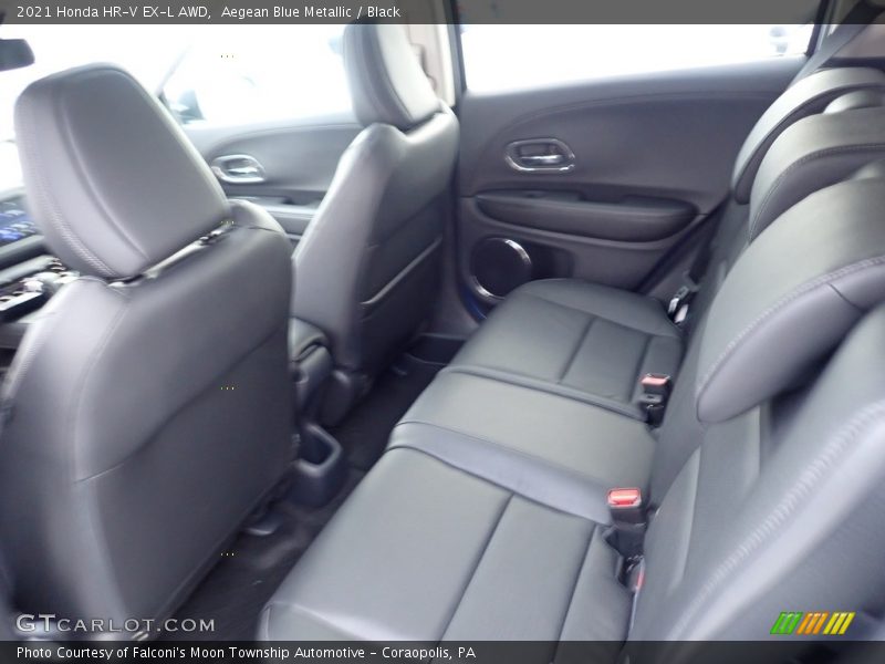 Aegean Blue Metallic / Black 2021 Honda HR-V EX-L AWD