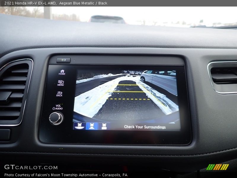 Aegean Blue Metallic / Black 2021 Honda HR-V EX-L AWD
