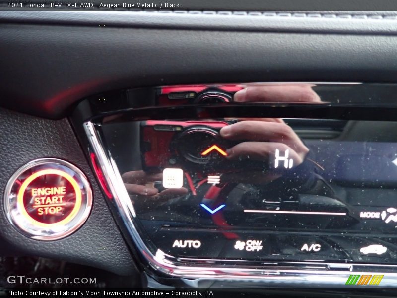 Aegean Blue Metallic / Black 2021 Honda HR-V EX-L AWD