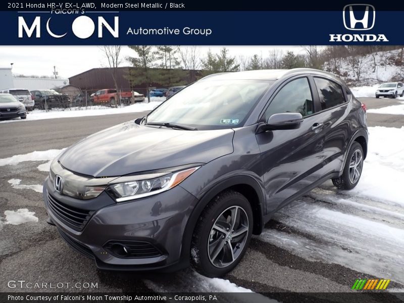 Modern Steel Metallic / Black 2021 Honda HR-V EX-L AWD