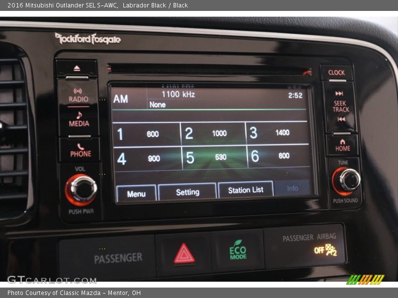 Audio System of 2016 Outlander SEL S-AWC