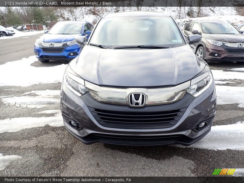 Modern Steel Metallic / Black 2021 Honda HR-V EX-L AWD
