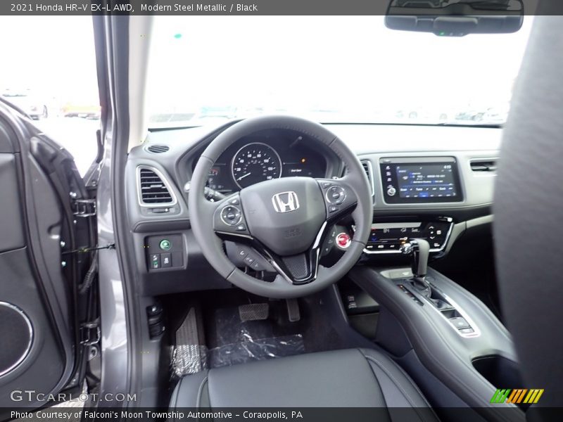 Modern Steel Metallic / Black 2021 Honda HR-V EX-L AWD