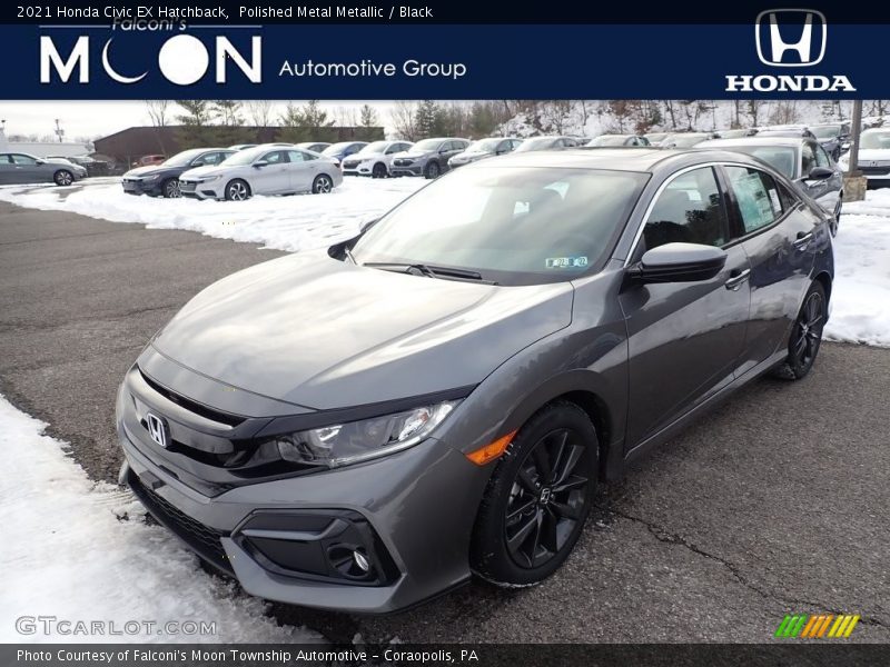 Polished Metal Metallic / Black 2021 Honda Civic EX Hatchback