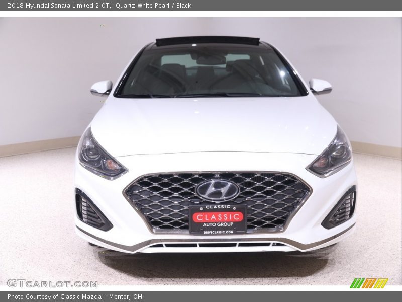 Quartz White Pearl / Black 2018 Hyundai Sonata Limited 2.0T