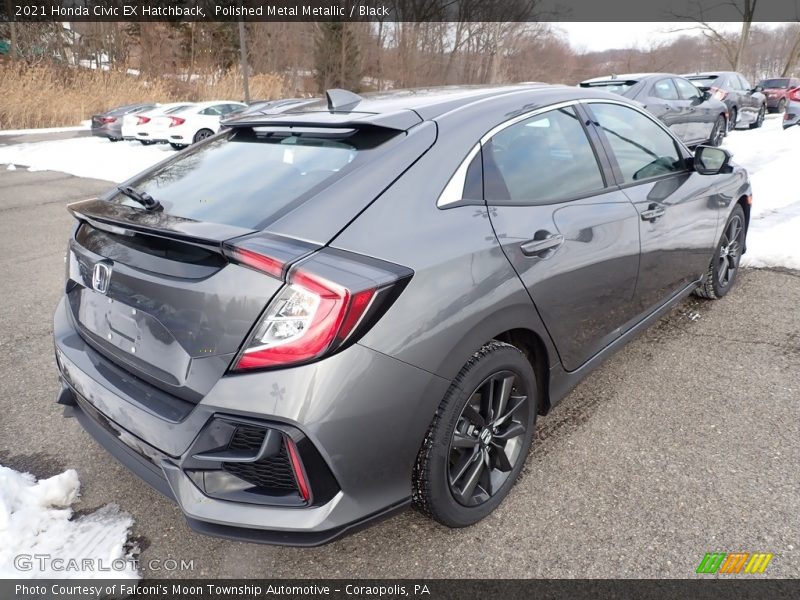 Polished Metal Metallic / Black 2021 Honda Civic EX Hatchback