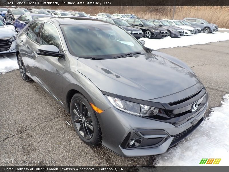 Polished Metal Metallic / Black 2021 Honda Civic EX Hatchback