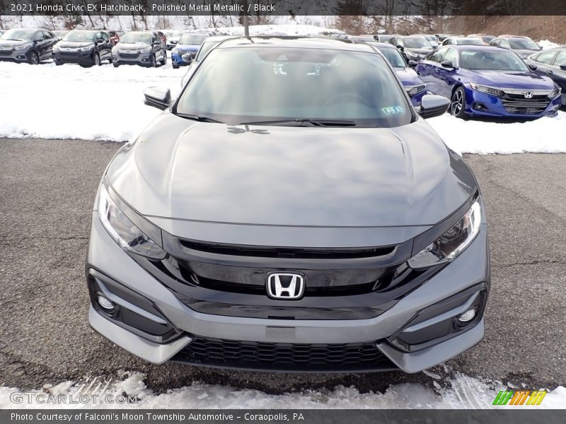 Polished Metal Metallic / Black 2021 Honda Civic EX Hatchback