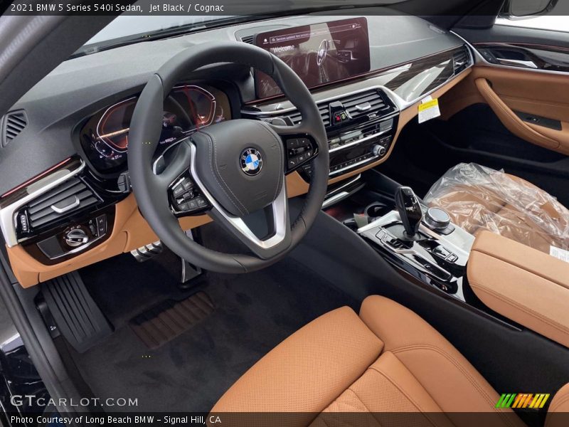 Jet Black / Cognac 2021 BMW 5 Series 540i Sedan