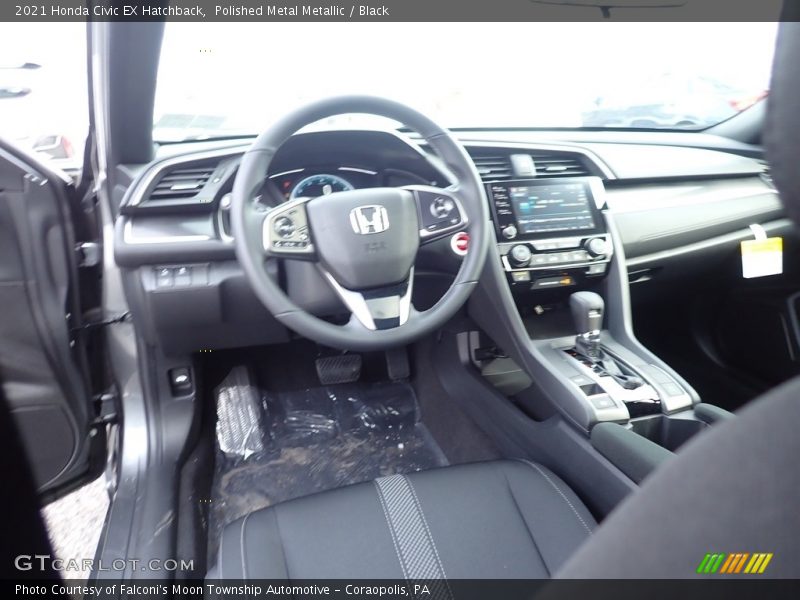 Polished Metal Metallic / Black 2021 Honda Civic EX Hatchback