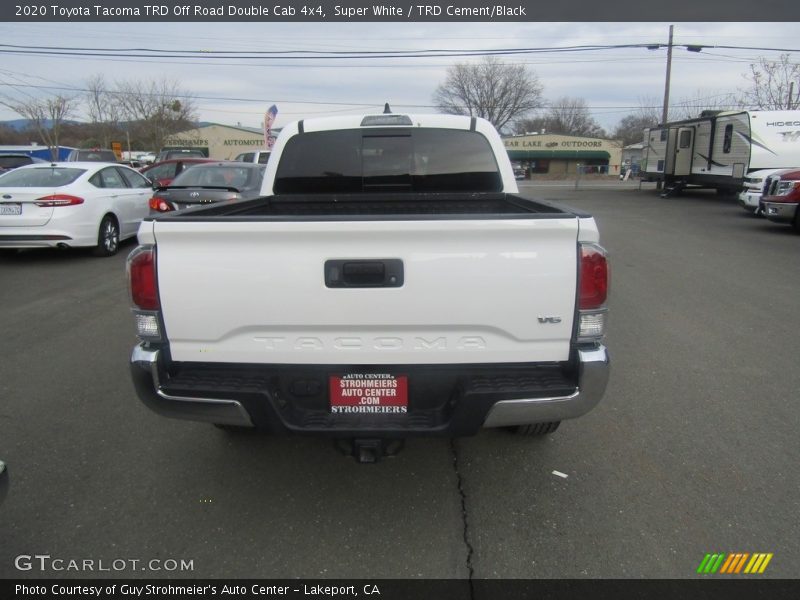 Super White / TRD Cement/Black 2020 Toyota Tacoma TRD Off Road Double Cab 4x4