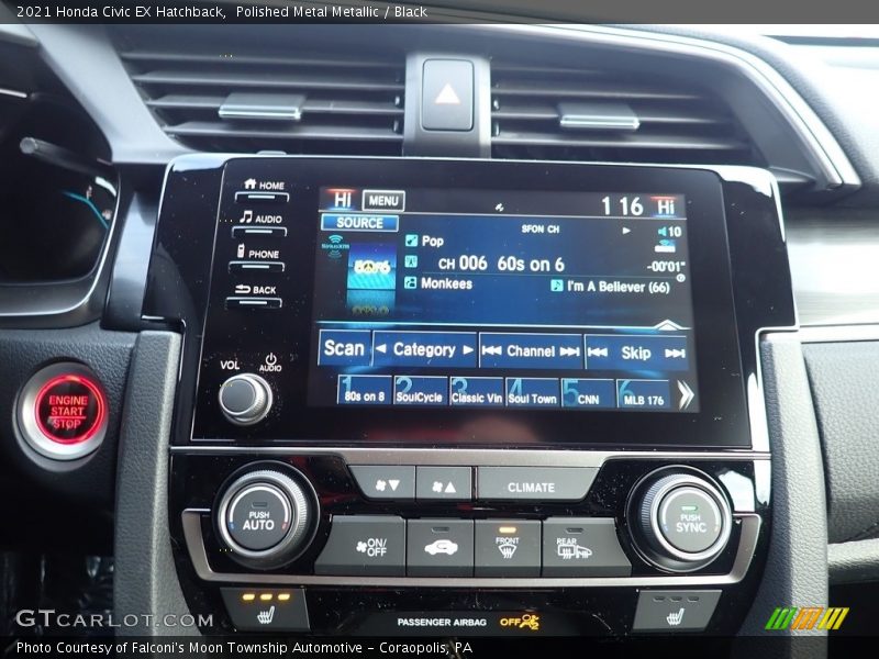 Polished Metal Metallic / Black 2021 Honda Civic EX Hatchback