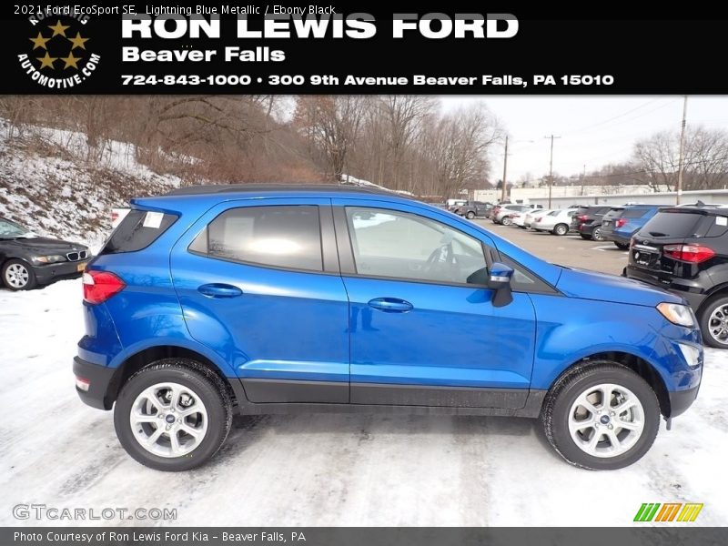 Lightning Blue Metallic / Ebony Black 2021 Ford EcoSport SE