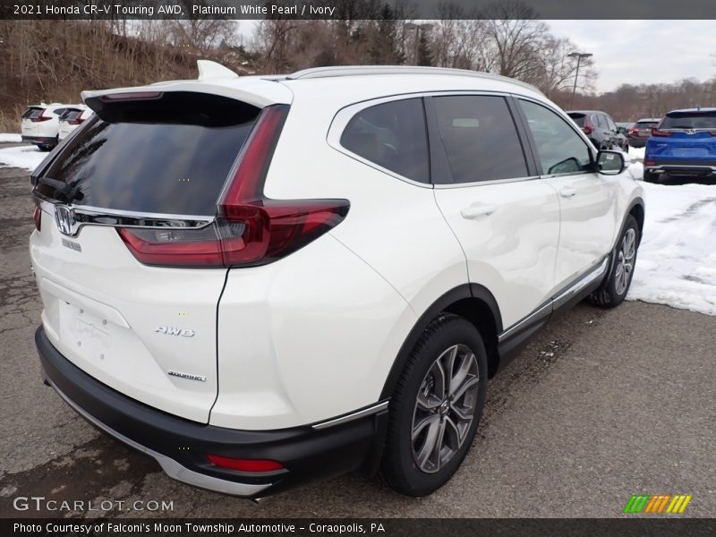 Platinum White Pearl / Ivory 2021 Honda CR-V Touring AWD