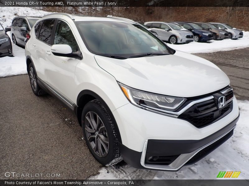 Platinum White Pearl / Ivory 2021 Honda CR-V Touring AWD