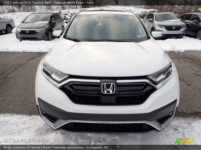 Platinum White Pearl / Ivory 2021 Honda CR-V Touring AWD