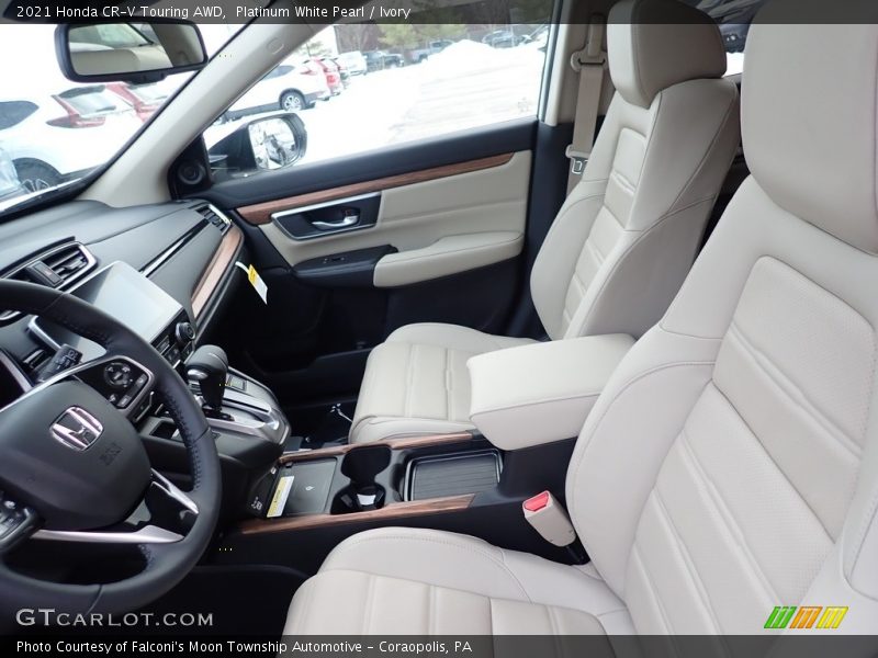 Platinum White Pearl / Ivory 2021 Honda CR-V Touring AWD