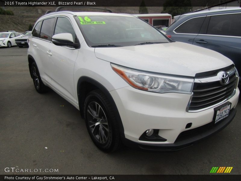 Blizzard Pearl / Black 2016 Toyota Highlander XLE