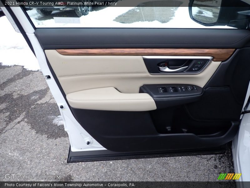 Platinum White Pearl / Ivory 2021 Honda CR-V Touring AWD