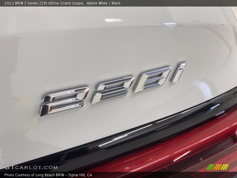 Alpine White / Black 2021 BMW 2 Series 228i sDrive Grand Coupe