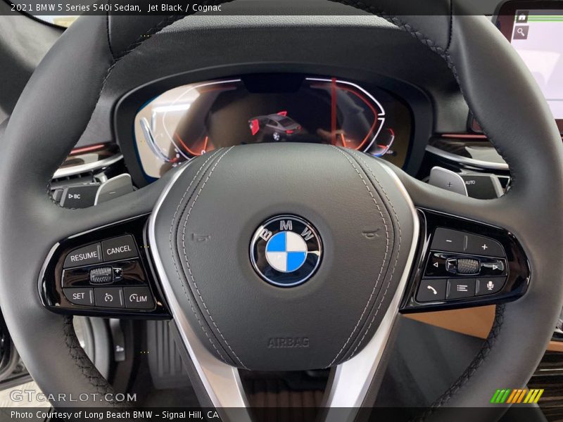 Jet Black / Cognac 2021 BMW 5 Series 540i Sedan