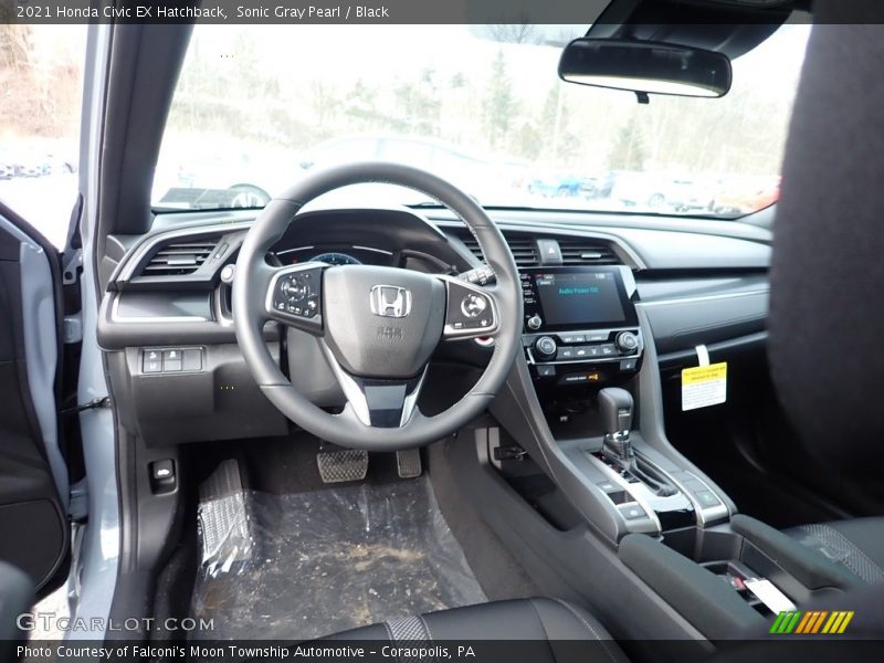 Sonic Gray Pearl / Black 2021 Honda Civic EX Hatchback