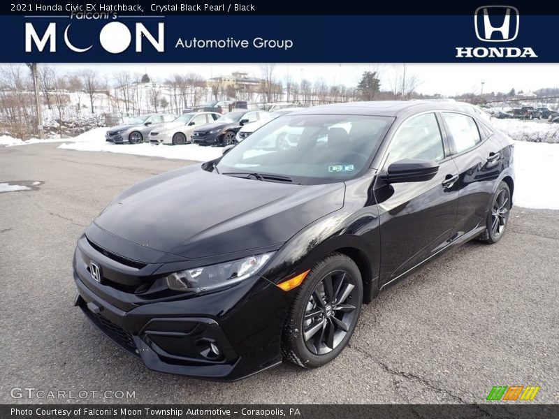 Crystal Black Pearl / Black 2021 Honda Civic EX Hatchback