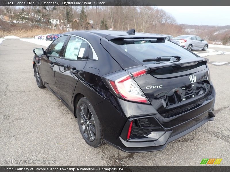 Crystal Black Pearl / Black 2021 Honda Civic EX Hatchback