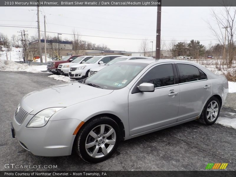 Brilliant Silver Metallic / Dark Charcoal/Medium Light Stone 2010 Mercury Milan I4 Premier